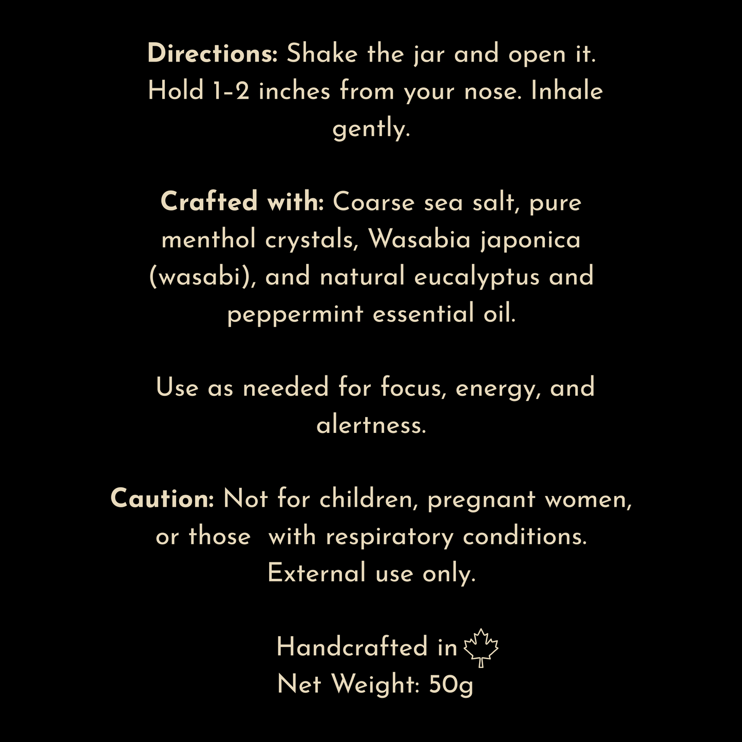 Wake The Dead - Natural Smelling Salts