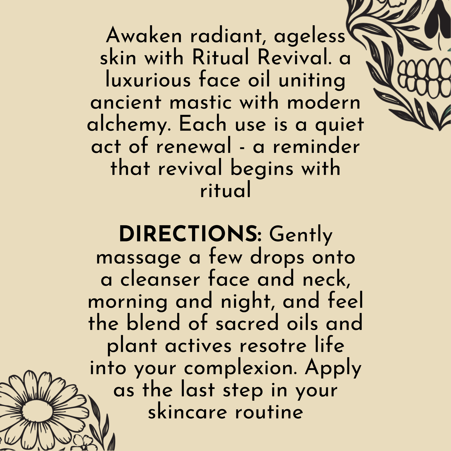 Ritual Revival - Anti Aging Face Oil (with Mastic Oil & 10+ Actives)