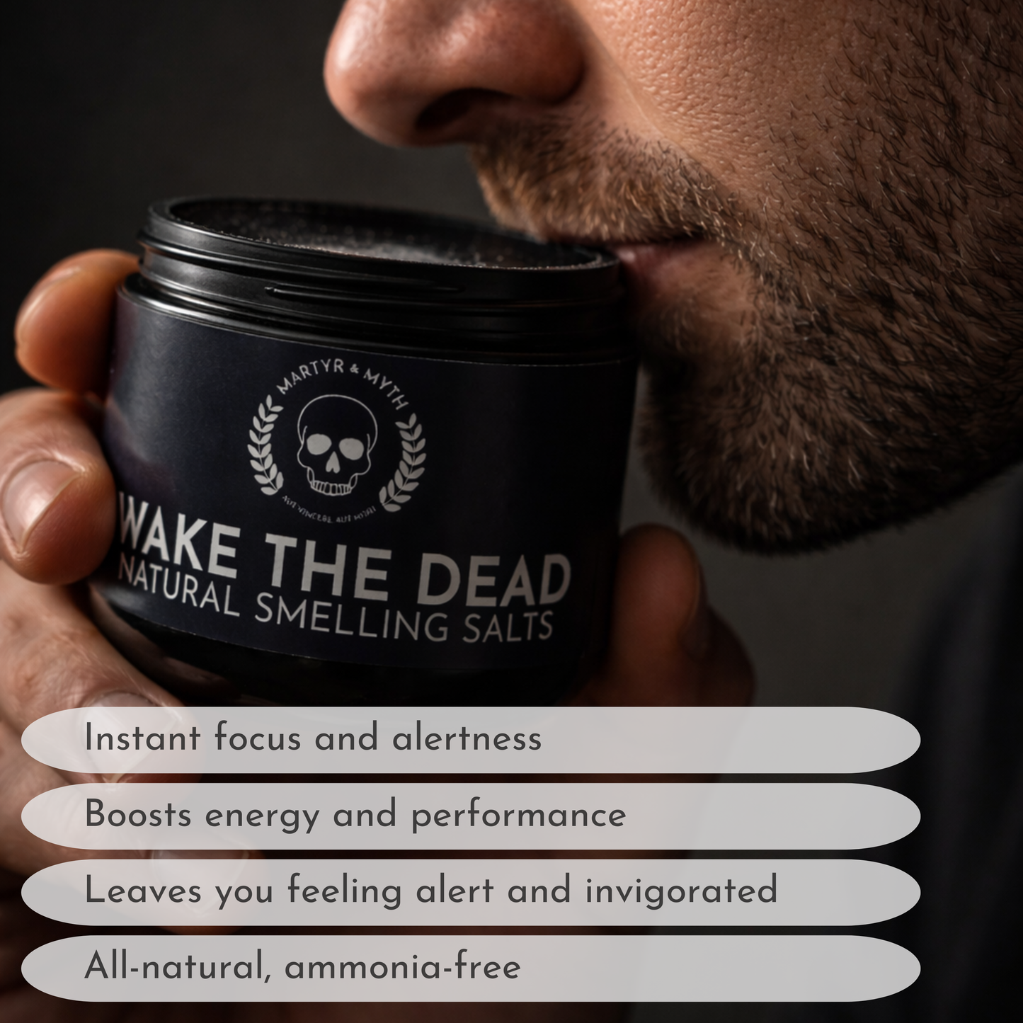 Wake The Dead - Natural Smelling Salts - For Focus & Alertness